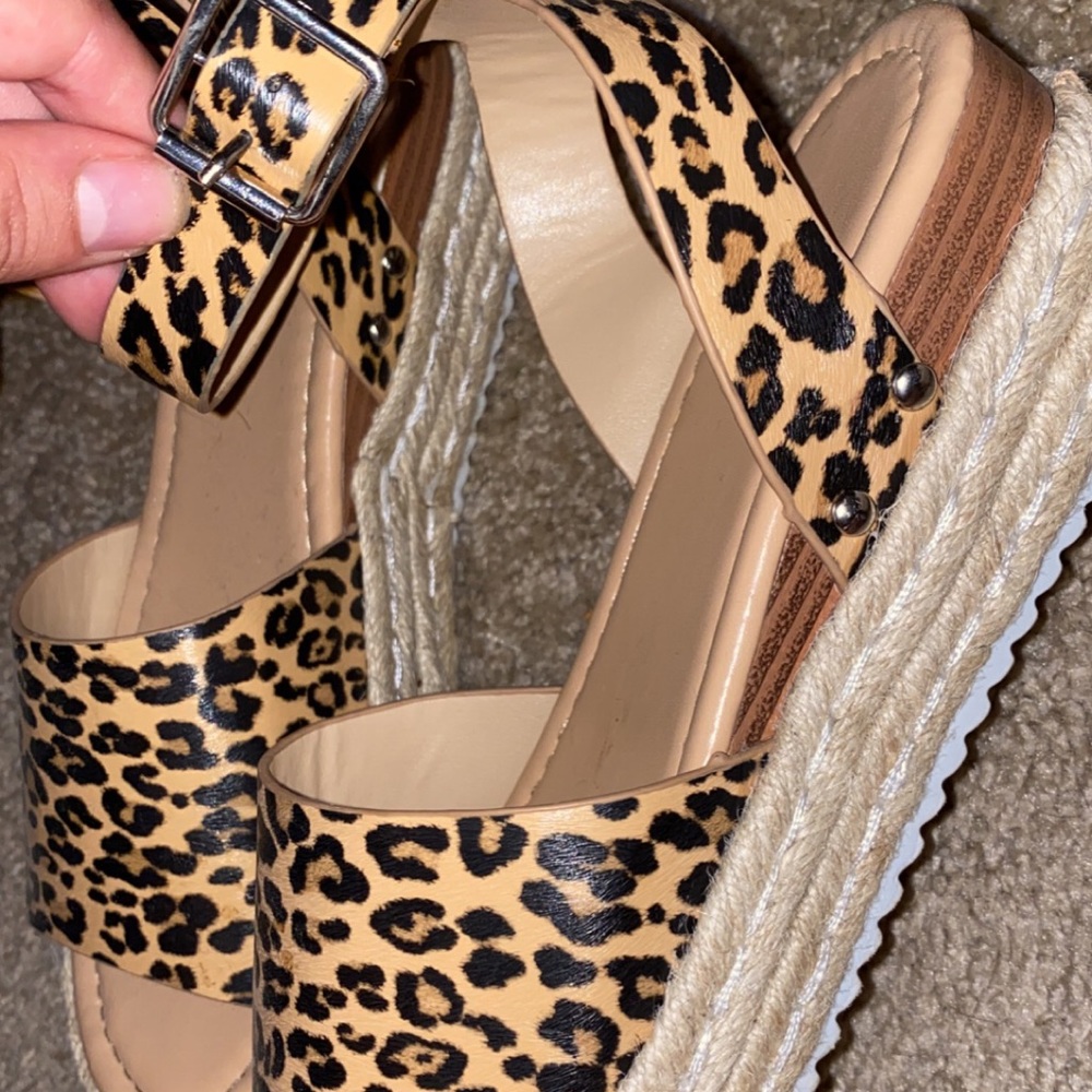 Leopard sandals